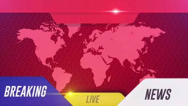 Breaking News intro Template for TV show program with live news concept animation 4k footage.