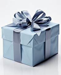 White Gift Box Spotlighted on a Clean Canvas