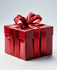 White Gift Box Spotlighted on a Clean Canvas