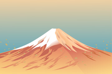 富士山, オレンジ色の富士山