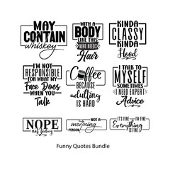 Fototapeta premium Funny Quotes Bundle
