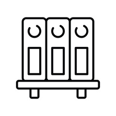 Well designed icon of file folders, premium vector of document archives, binders vector design