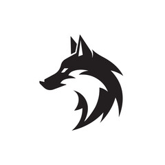 Wolf in cartoon, doodle style. Isolated 2d vector illustration in logo, icon, sketch style, Eps 10, black and white. AI Generative