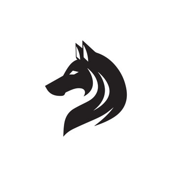 recommend clip art: Wolf in cartoon, doodle style. Isolated 2d vector illustration in logo, icon, sketch style, Eps 10, black and white. AI Generative
