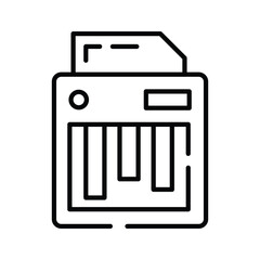 An icon of paper shredder in trendy design style, cutting machine