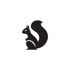 Squirrel in cartoon, doodle style. Isolated 2d vector illustration in logo, icon, sketch style, Eps 10, black and white. AI Generative