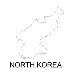 north korea map icon vector