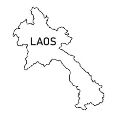 laos map icon vector