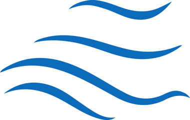 Wave shape vector illustration. Wavy line silhouette design element