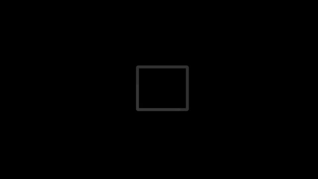 Square box with animated line for loader or pre-loader animation to use on websites or apps, loading animated sign