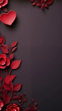 Vertical Video Asian Chinese Traditional Culture Celebration. Lunar Year of the Dragon Zodiac. Flower and love background with copy space for text. Happy Chinese New Year Greeting animation.