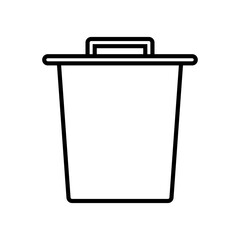 Trash can vector icon. Garbage illustration sign. Waste symbol or logo.