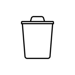 Trash can vector icon. Garbage illustration sign. Waste symbol or logo.