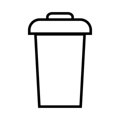 Trash can vector icon. Garbage illustration sign. Waste symbol or logo.