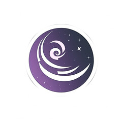 Galaxy icon and logo isolated on a white background. Space and astronomy clipart. 