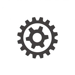 Gear logo and symbol isolated on a white background. Mechanics and technology concept. 