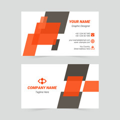 Red and black modern business card template