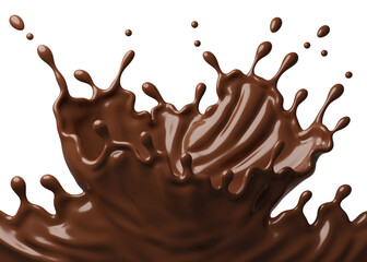 PSD Chocolate Splash 3D Rendering