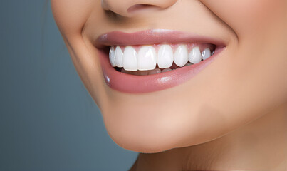 Fototapeta premium close up to a person teeths with smile