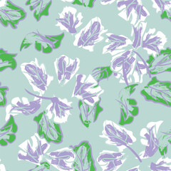 Green Abstract Floral Seamless Pattern Design
