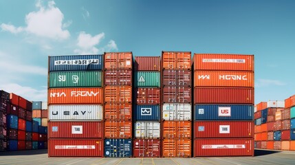 import merchandise ship cargo illustration freight supply, chain warehouse, distribution inventory import merchandise ship cargo - obrazy, fototapety, plakaty