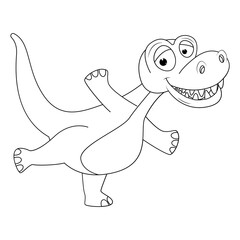 coloring dinosaur animal cartoon