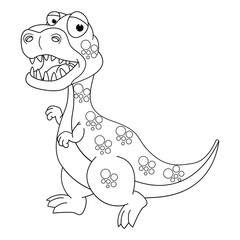 coloring dinosaur animal cartoon