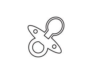 Pacifier suck icon vector symbol design illustration isolated