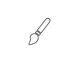 Paint brush icon vector symbol design illustration.