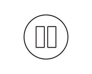 Pause button icon vector symbol design illustration