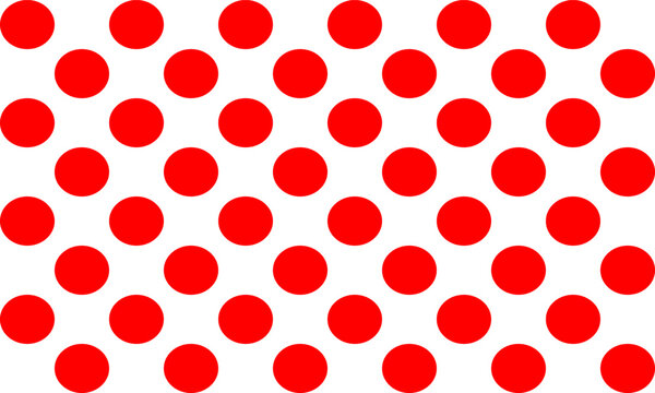 red polka dots pattern, Red dot on white background, design for fabric printing as repeat pattern, pink red circle