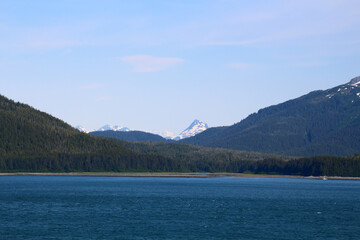 Alaska, mountain landscape in the Gulf of Alaska an arm of the Pacific Ocean in southern Alaska between the Alaska Peninsula and Kodiak Island 