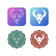 Bull Horns Vector Icon