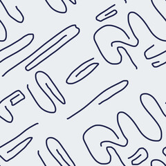 Obraz premium seamless hand-drawn pattern with hand drawn illustrations
