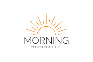 Morning Logo Design Vector Illustration Template