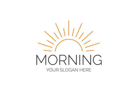 Morning Logo Design Vector Illustration Template