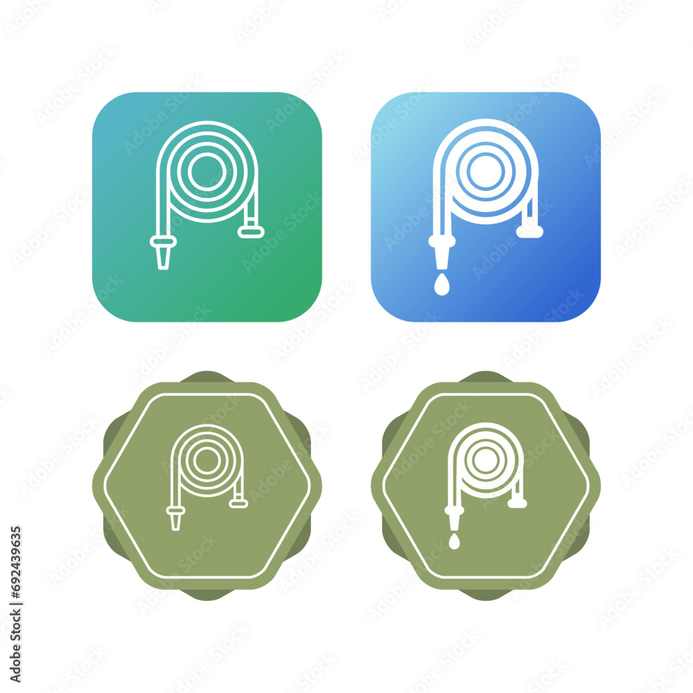 Sticker hose vector icon