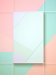 A template of spring sale banner, pastel color background.