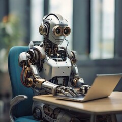Fototapeta premium robot with clipping path