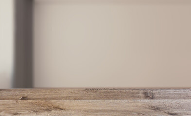 Modern office Cabinet.  3D rendering.   Meeting room. Background with empty wooden table. Flooring.