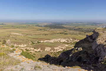 View over the North Platte River, seen from North Overlook of Scotts Bluff National Monument