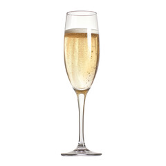 champagne glass isolated on a transparent background. PNG element.