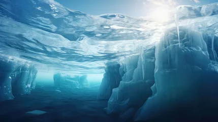  frozen dome icebergs landscape illustration arctic polar, ocean water, beauty majestic frozen dome icebergs landscape © vectorwin