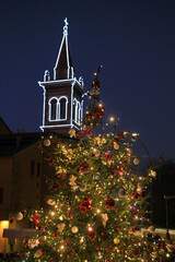 Castelnuovo rangone Christmas lighting in the historic centre