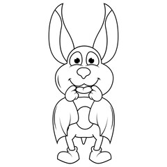 coloring bat animal cartoon