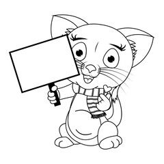 coloring cat animal cartoon