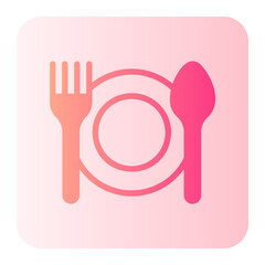 lunch gradient icon