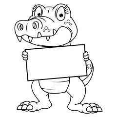 coloring crocodile animal cartoon