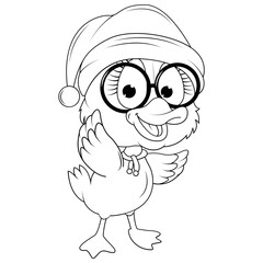 coloring duck animal cartoon