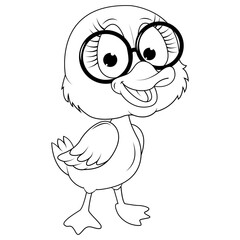coloring duck animal cartoon